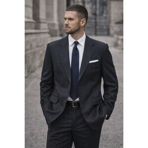 Christian Dior Monsieur Wool Blazer 44R Pinstripe Mens Sport Coat Vintage Dillar